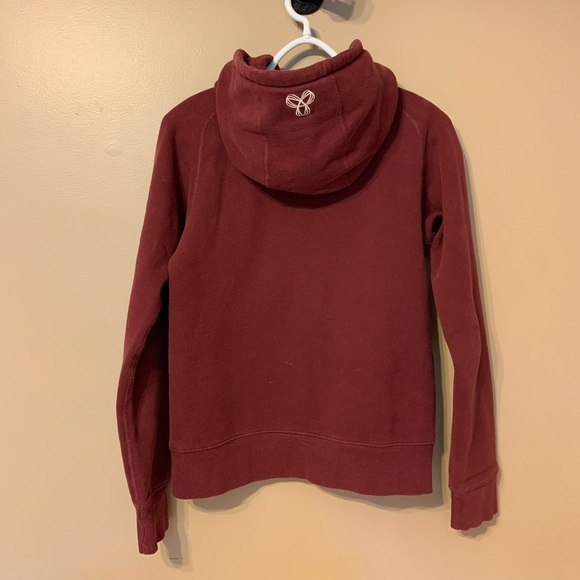 TNA Burgundy Zip-up Sweater - Picture 2 of 4